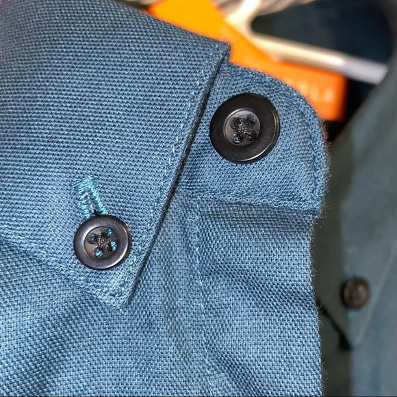 🛑 SOLD 🛑 NWT Forest Green YoungLA Wallstreet Dress Shirt Men’s XL - Picture 6 of 8